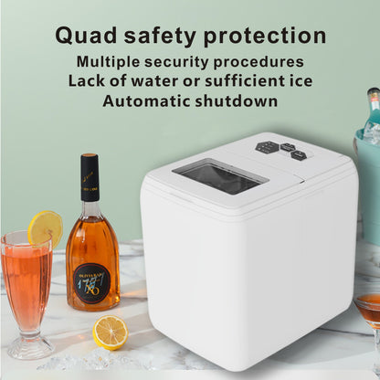 Countertop Ice Maker - 44LBS Daily Capacity - Compact 20KG Ice Maker with Scoop & Basket - Ideal for Home, Party, Camping