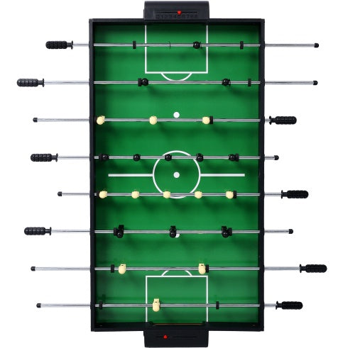 5-in-1 Multi-Game Table - Billiards, Push Hockey, Foosball, Ping Pong, Basketball - Black/Blue - Durable MDF & Steel Construction