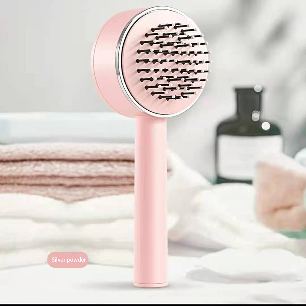 3D Air Design Self-Cleaning Hair Brush - Ergonomic Non-Slip Handle - Scalp Massager - Reduces Hair Breakage & Frizz