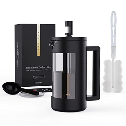 French Press Coffee Maker - BPA Free Plastic & Glass - 12 oz & 21 oz - Fine Filter System - Easy to Clean - Perfect Gift for Coffee Lovers