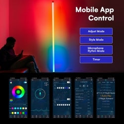 Floor Standing Ambient Light - 5V Bluetooth RGB Corner Lamp with Smart APP Control, Music Sync, 16 Million Colors