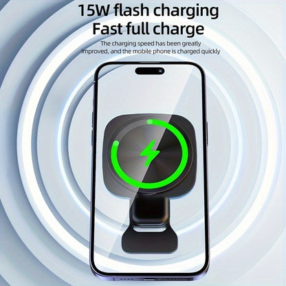 Wireless Charger for Cars - Black - Compact Design - 13.5 cm x 9.5 cm x 4 cm - Lightweight 0.14 kg