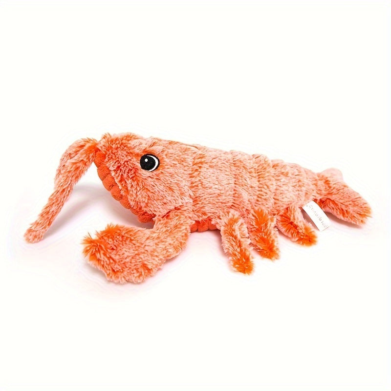 Jumping Shrimp Plush Cat Toy - Electronic Catnip Toy - Rechargeable, Interactive, Safe for Pets and Kids