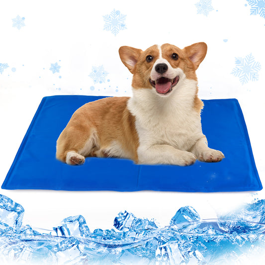 Dog Cooling Mat - Pressure Activated Gel Pad for Dogs and Cats - Non-Toxic, Portable, 50x65cm - No Water or Refrigeration Needed