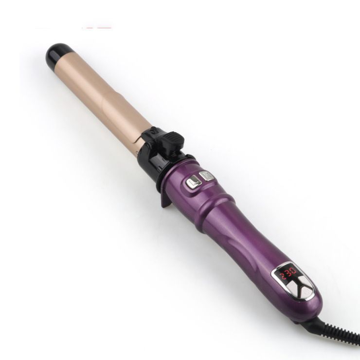 LCD Temperature Controlled Automatic Hair Curler - 21mm-30mm Diameter - Plug-in - 15 Temperature Settings