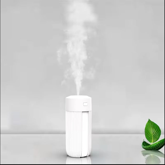 220mL Air Humidifier with Colored LED Lights - White - Compact Electronic Design