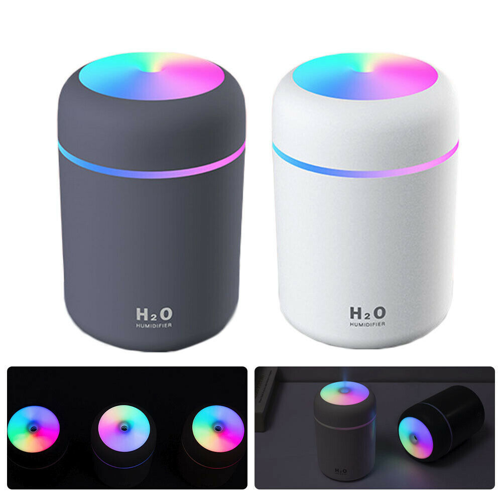 LED Aromatherapy Humidifier - Adjustable Spray - USB Powered - Portable Air Freshener