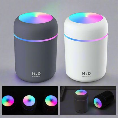 LED Aromatherapy Humidifier - Adjustable Spray - USB Powered - Portable Air Freshener