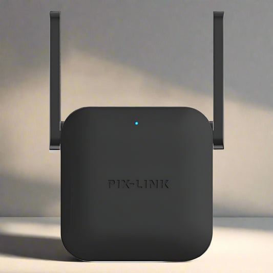 WiFi Repeater AP Wireless Router Pro - 300Mbps - 4 Antenna Extender - Black