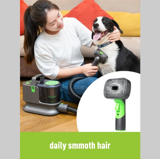 Daski Vkiskli Pet Clipper Grooming & Vacuum Kit - 4 in 1 Pet Grooming Tools - 3 Suction Modes - Low Noise - 1.2L Dust Cup