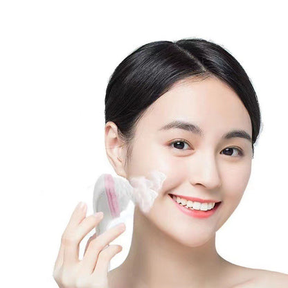 Handheld Silicone Face Scrubbing Exfoliator - Cat Paw Shape - Portable Facial Cleansing Brush for Sensitive Skin