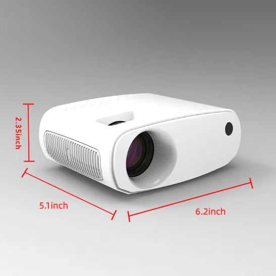 Mini HD Projector - 2024 Upgraded 1080P Portable Projector with Tripod - Antique White - Compatible with Android/iOS/Windows