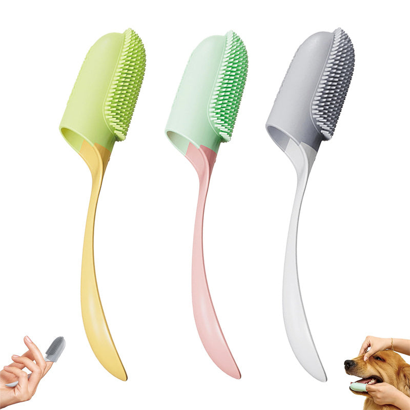 360 Finger Toothbrush for Pets - 3 Pcs Electronic Dog Toothbrush - Soft Bristles for Effective Dental Care - Reusable and Durable