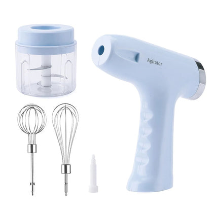 Mini Electric Rechargeable Mixer - 2-in-1 Multifunctional Handheld Blender - USB Rechargeable, Stainless Steel Beaters