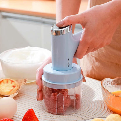 Mini Electric Rechargeable Mixer - 2-in-1 Multifunctional Handheld Blender - USB Rechargeable, Stainless Steel Beaters