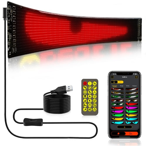 Programmable LED Signage - Smart APP Control - Bright Advertising Display - 1536 RGB LED Beads - Low Power Consumption