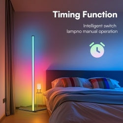 Floor Standing Ambient Light - 5V Bluetooth RGB Corner Lamp with Smart APP Control, Music Sync, 16 Million Colors