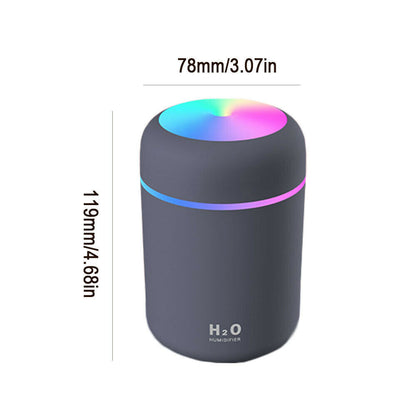 LED Aromatherapy Humidifier - Adjustable Spray - USB Powered - Portable Air Freshener