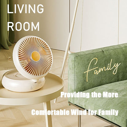 Rechargeable Remote Control Table Fan - 120° Oscillation, 4 Speeds, 4000mAh Battery, Night Light, Portable Design