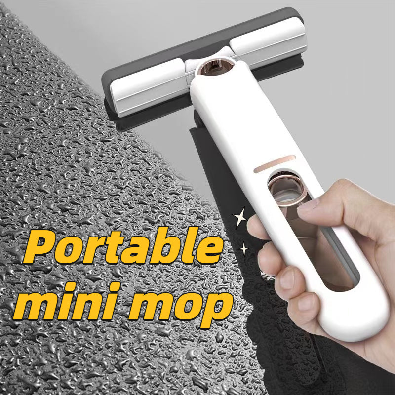 Portable Self-N-Squeeze Mini Mop Set - Compact, Lightweight, Wet & Dry Dual-Use for Easy Cleaning