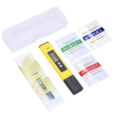 High Precision pH Meter - 0.01 pH Resolution - Digital Water Quality Tester for Aquarium & Hydroponics - LCD Display