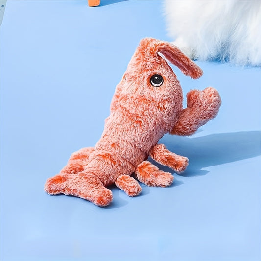 Jumping Shrimp Plush Cat Toy - Electronic Catnip Toy - Rechargeable, Interactive, Safe for Pets and Kids