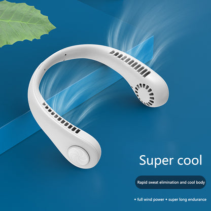 Portable Neck Cooling Fan - Bladeless, 360° Adjustable, Low Noise - USB Rechargeable, 3 Speed Modes, 3000mAh Battery