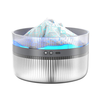 2 Color LED Volcano Flame Light Humidifier - 2L Aromatherapy Diffuser with Timer, Auto Shutoff, Ultra Quiet - Ideal for Bedroom, Office, Living Room