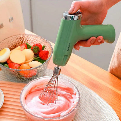 Mini Electric Rechargeable Mixer - 2-in-1 Multifunctional Handheld Blender - USB Rechargeable, Stainless Steel Beaters