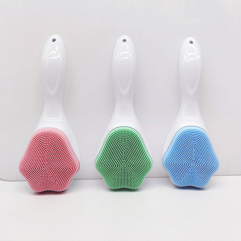 Handheld Silicone Face Scrubbing Exfoliator - Cat Paw Shape - Portable Facial Cleansing Brush for Sensitive Skin