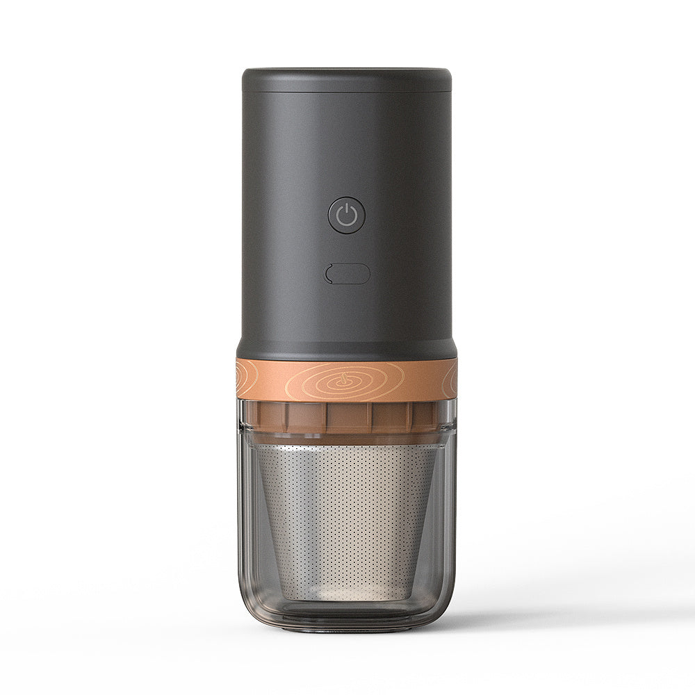 Electric Burr Coffee Grinder - 25 Grind Settings, USB Rechargeable, Stainless Steel Core - Includes Filter Holder & Accessories