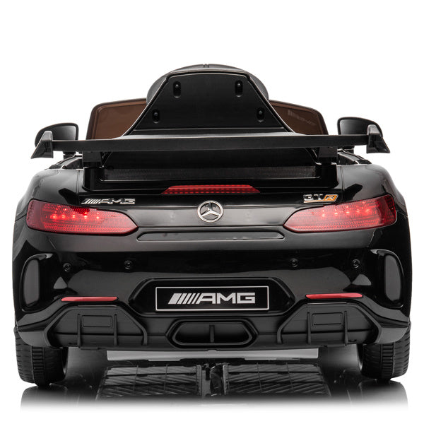 Mercedes-Benz Dual Drive 12V Roadster with 2.4G Remote Control - Black AMG GTR - Kids Electric Car - Ages 3-5