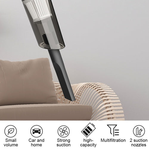 Cordless Vacuum Cleaner - 120W Handheld Stick Vacuum - 12000PA Suction - Lightweight, Bagless, HEPA Filter - White