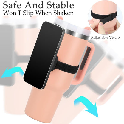 Universal Adjustable Magnetic Cup with Phone Holder - Electronic Mug - Compact Design - 12x6.5x3.5 cm