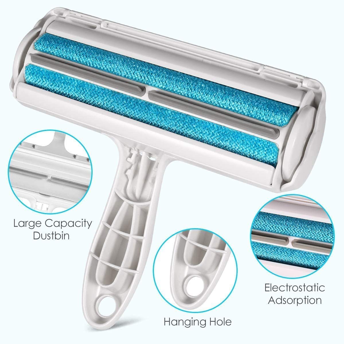 Pet Hair Roller Remover Lint Brush - Reusable Electronic Tool for Dogs & Cats - No Batteries Required