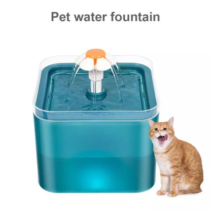 Cat Mate 2L Pet Drinking Water Fountain - Electronic Cat Fountain for Cats and Small Dogs - 3 Flow Modes - Quiet Pump - Green