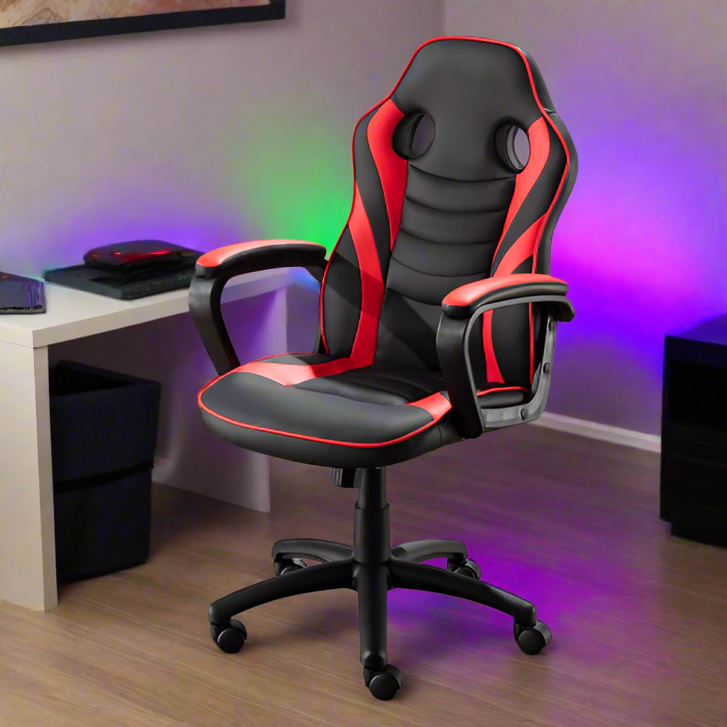 Ergonomic Gaming Chair - High Back Leather Recliner Office Chair - Computer Stuhl for Gaming and Work