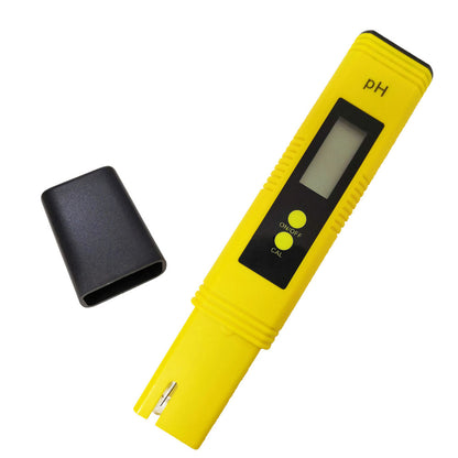 High Precision pH Meter - 0.01 pH Resolution - Digital Water Quality Tester for Aquarium & Hydroponics - LCD Display