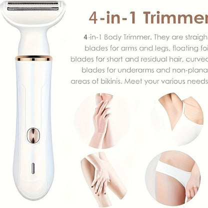 Hair Removal Device - Electronic - White - Compact Design - 19x14x4 cm - Lightweight 0.22 kg