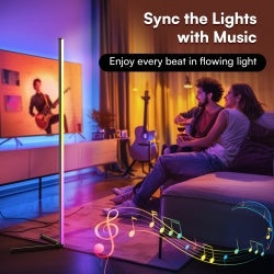 Floor Standing Ambient Light - 5V Bluetooth RGB Corner Lamp with Smart APP Control, Music Sync, 16 Million Colors