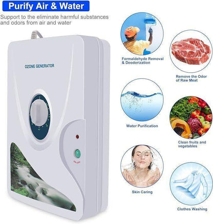 Vegetable Washing Machine Ozone Generator - 600mg/h - Portable Sterilization & Deodorizing - Electronic Water Purifier