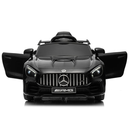 Mercedes-Benz Dual Drive 12V Roadster with 2.4G Remote Control - Black AMG GTR - Kids Electric Car - Ages 3-5