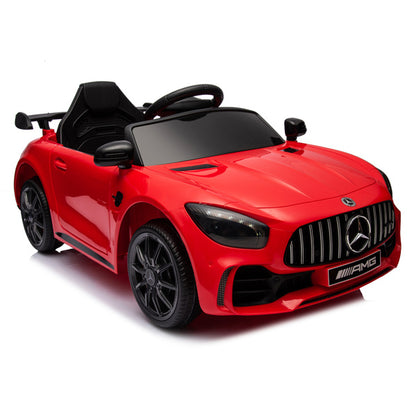 Mercedes-Benz Dual Drive 12V Roadster with 2.4G Remote Control - Red AMG GTR - Kids Electric Car - Ages 3-5