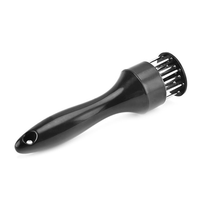 Meat Tenderizer Needle Tool - 21 Sharp Stainless Steel Blades - Black - Kitchen Cooking Accessory for Beef, Pork, Chicken