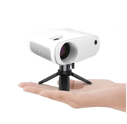 Mini HD Projector - 2024 Upgraded 1080P Portable Projector with Tripod - Antique White - Compatible with Android/iOS/Windows