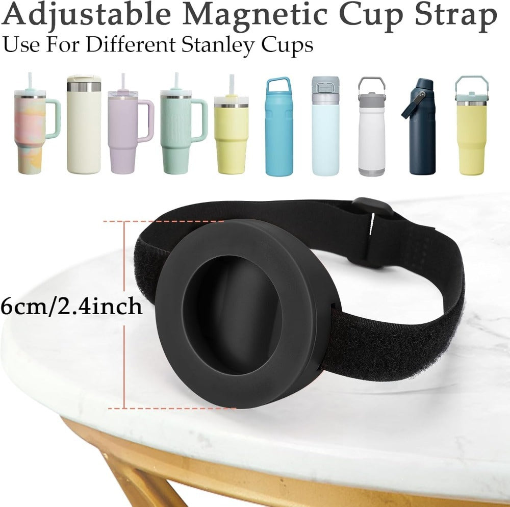 Universal Adjustable Magnetic Cup with Phone Holder - Electronic Mug - Compact Design - 12x6.5x3.5 cm