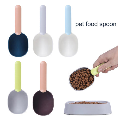 Pet Food Scoop with Ergonomic Bag Clip Handle - 1 Cup Capacity - Food Grade ABS Material - 7.87 x 3.15 x 1.57 inches