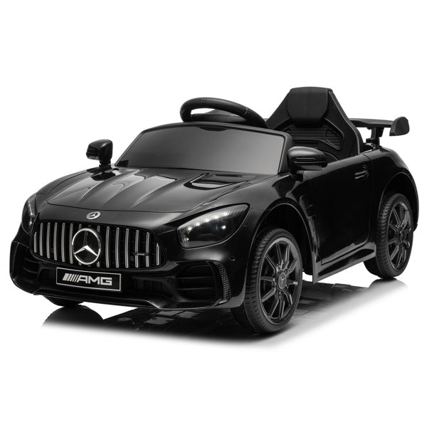 Mercedes-Benz Dual Drive 12V Roadster with 2.4G Remote Control - Black AMG GTR - Kids Electric Car - Ages 3-5