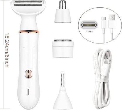 Hair Removal Device - Electronic - White - Compact Design - 19x14x4 cm - Lightweight 0.22 kg