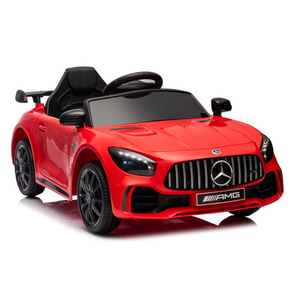 Mercedes-Benz Dual Drive 12V Roadster with 2.4G Remote Control - Red AMG GTR - Kids Electric Car - Ages 3-5